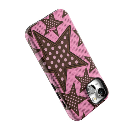 Pink Polka Star iPhone Case gallery - Iphone_14_Iphone_5