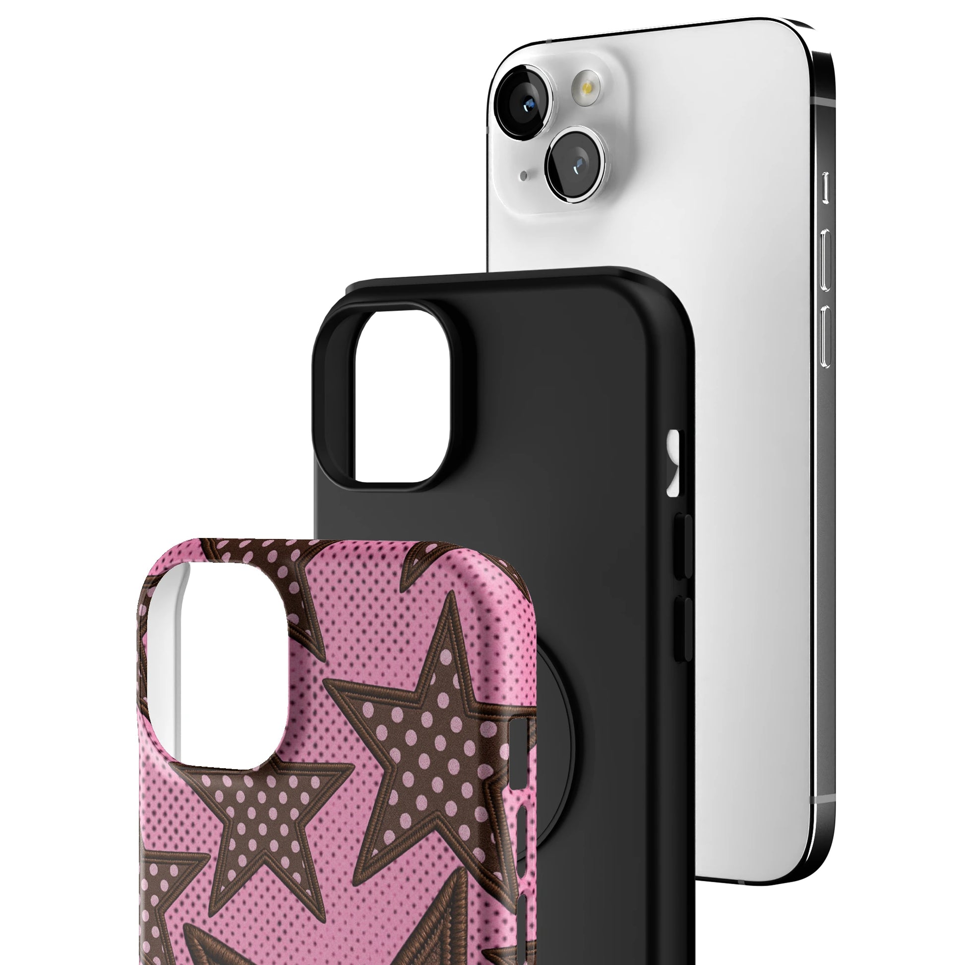 Pink Polka Star iPhone Case gallery - Iphone_14_Mini_Air_Plus_3