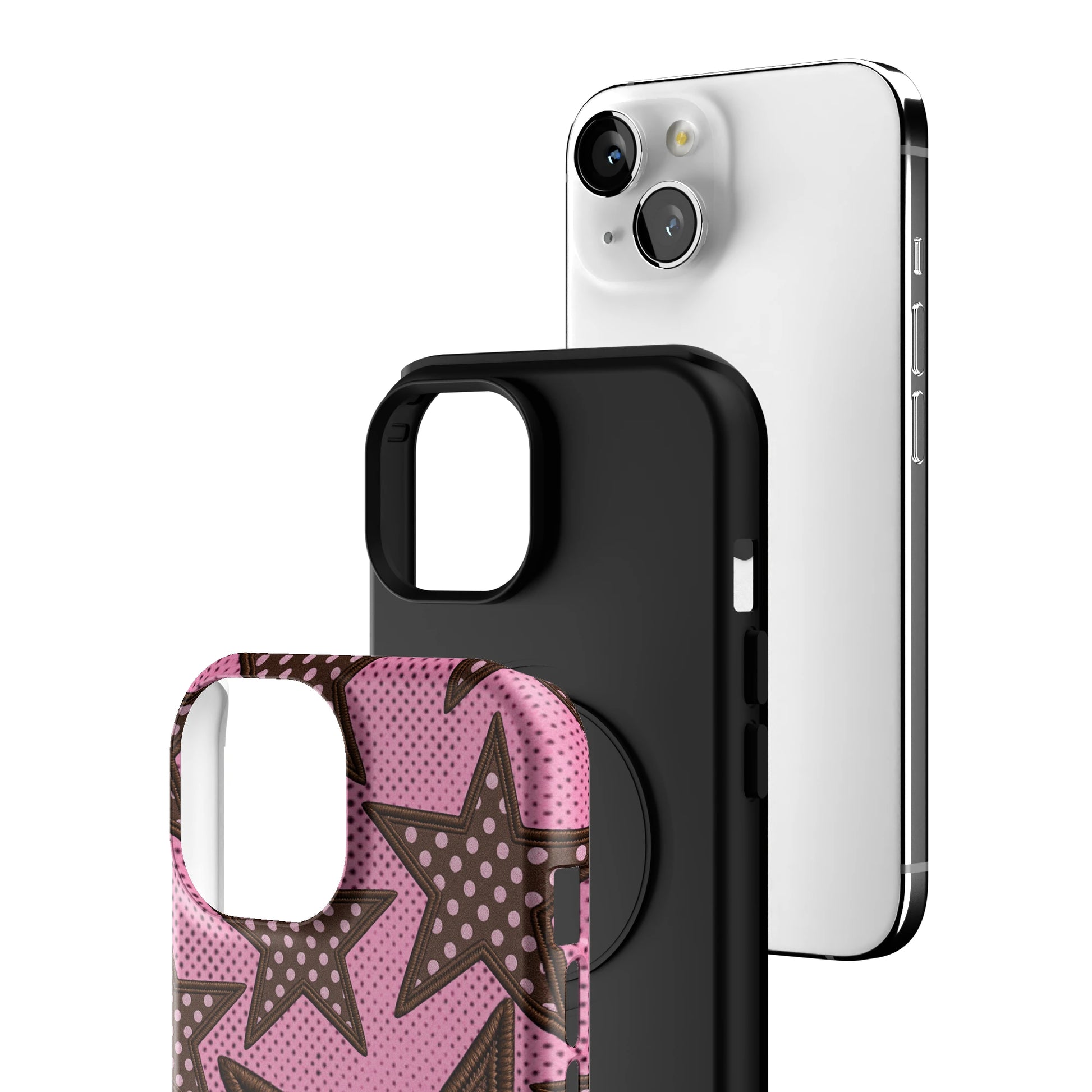 Pink Polka Star iPhone Case gallery - Iphone_15_Iphone_3