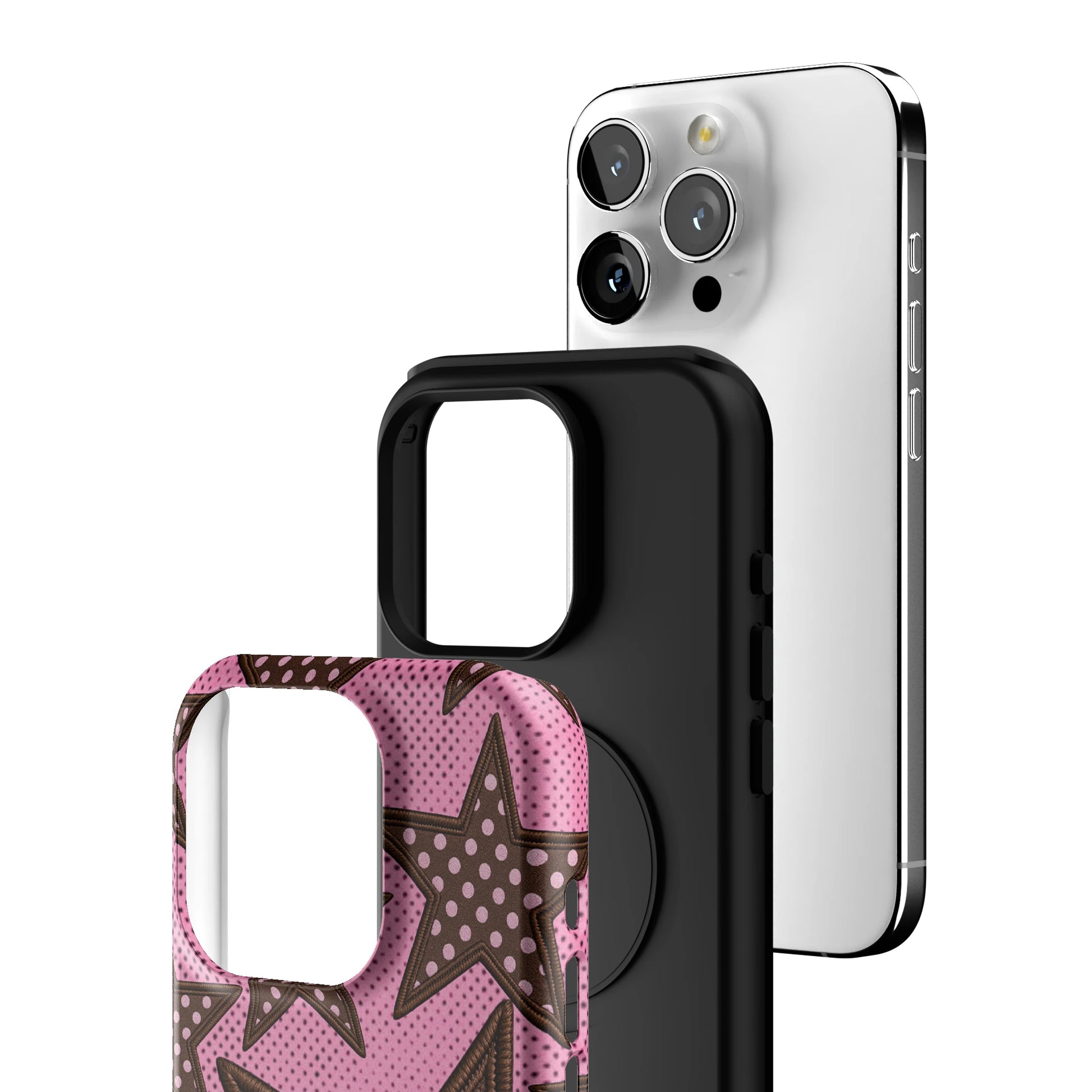 Pink Polka Star iPhone Case gallery - Iphone_15_Pro_3