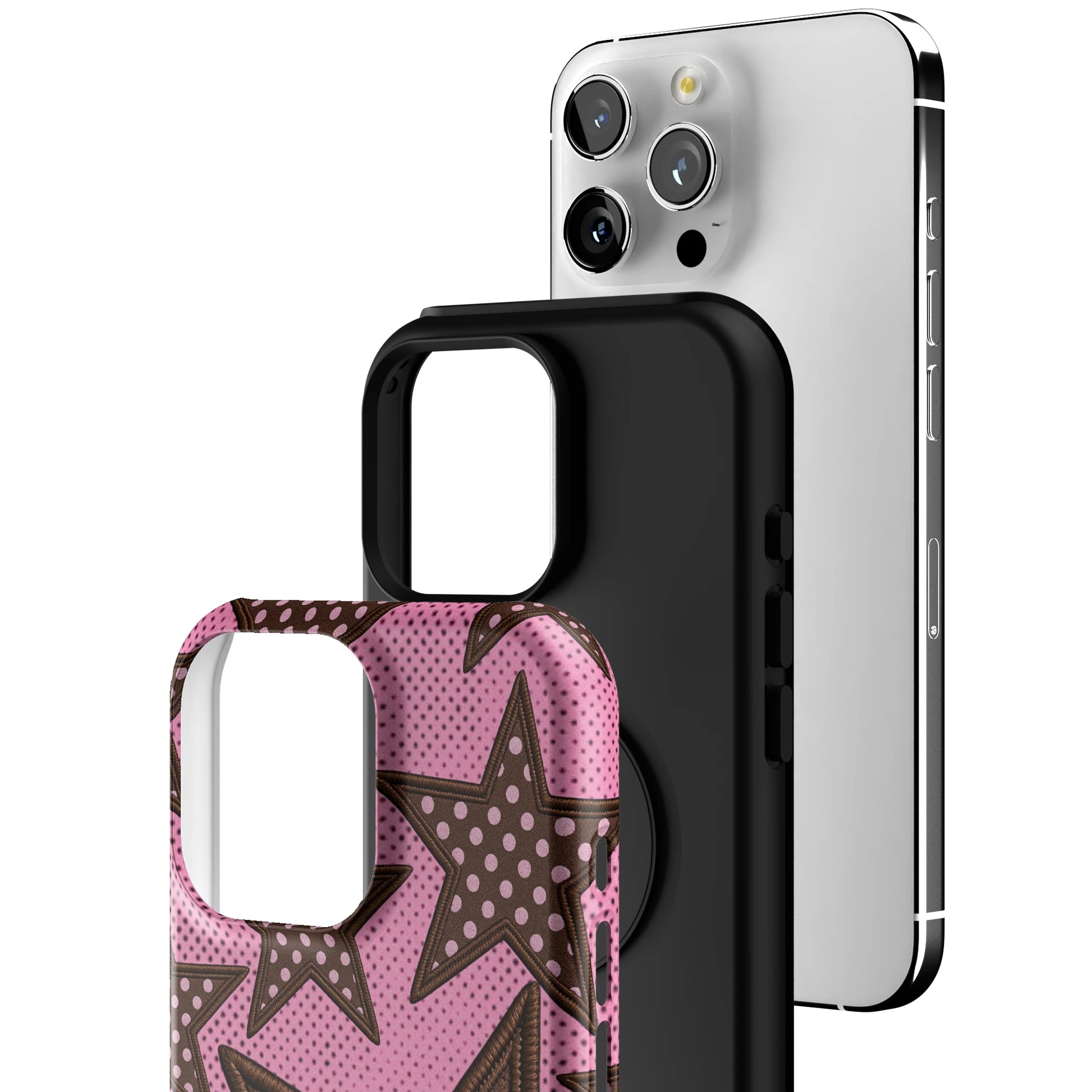 Pink Polka Star iPhone Case gallery - Iphone_16_Pro_Max_3