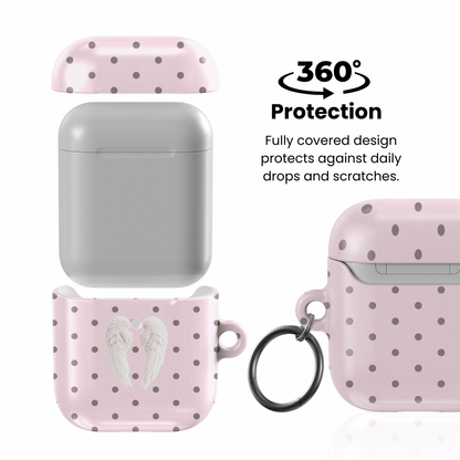 Pink Polka Wing AirPod Case - Blunt Cases