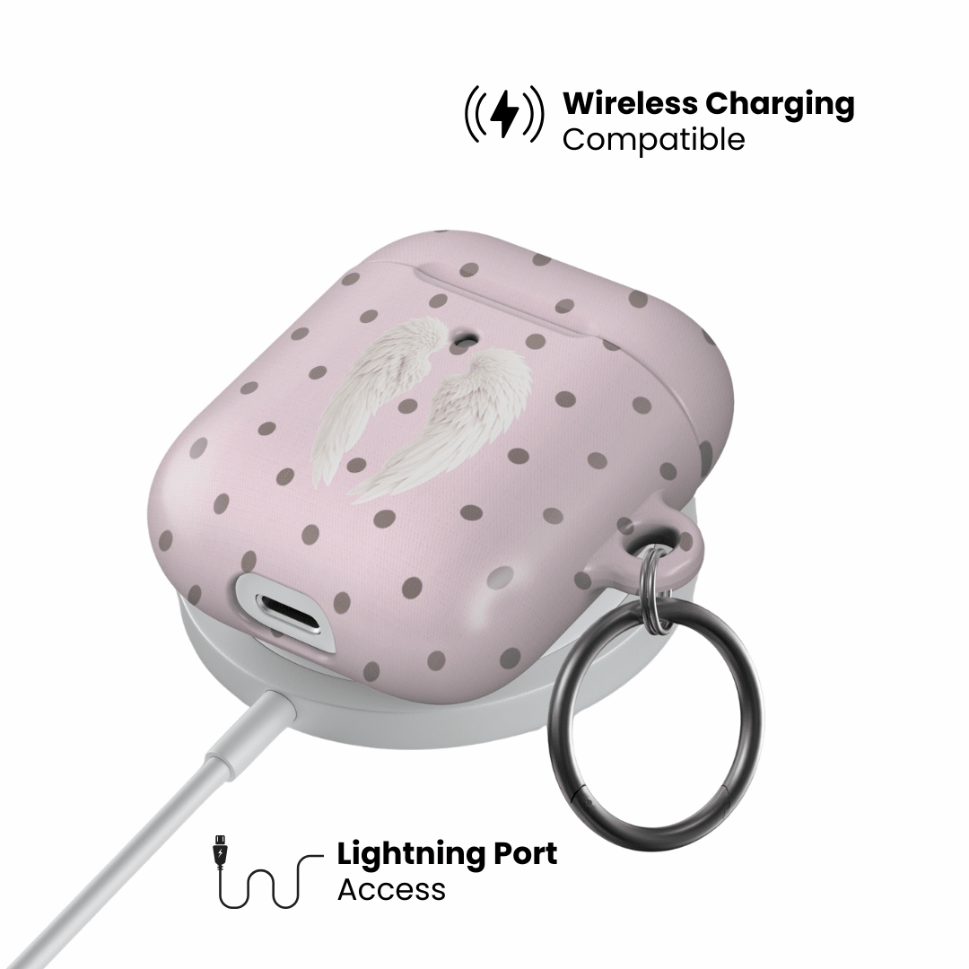 Pink Polka Wing AirPod Case - Blunt Cases