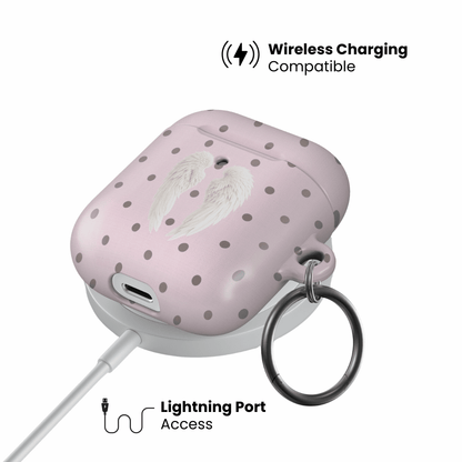 Pink Polka Wing AirPod Case - Blunt Cases