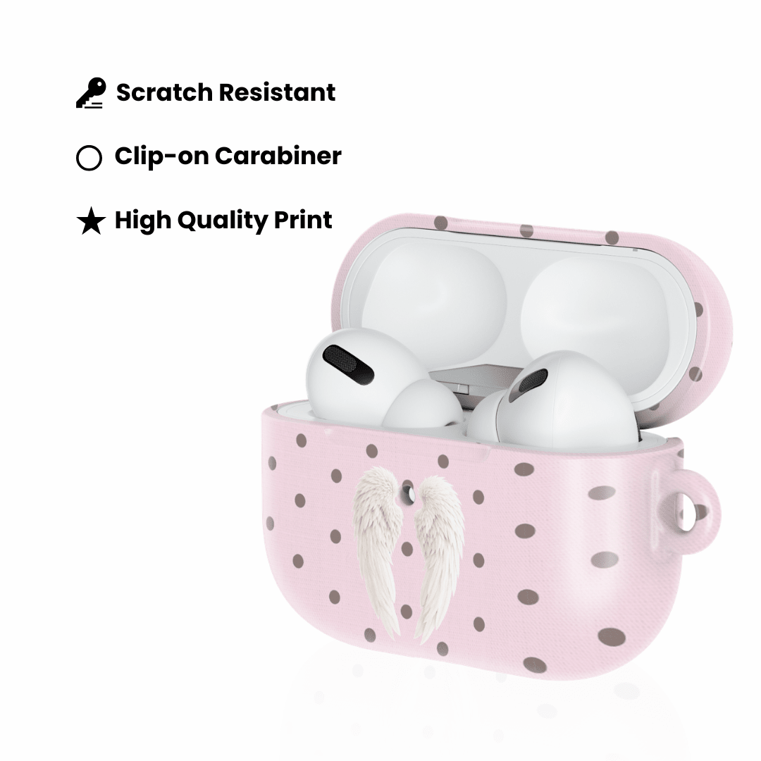 Pink Polka Wing AirPod Case - Blunt Cases
