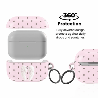 Pink Polka Wing AirPod Case - Blunt Cases