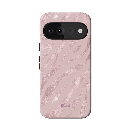 Pink Satin Zebra Pixel Case - Blunt Cases