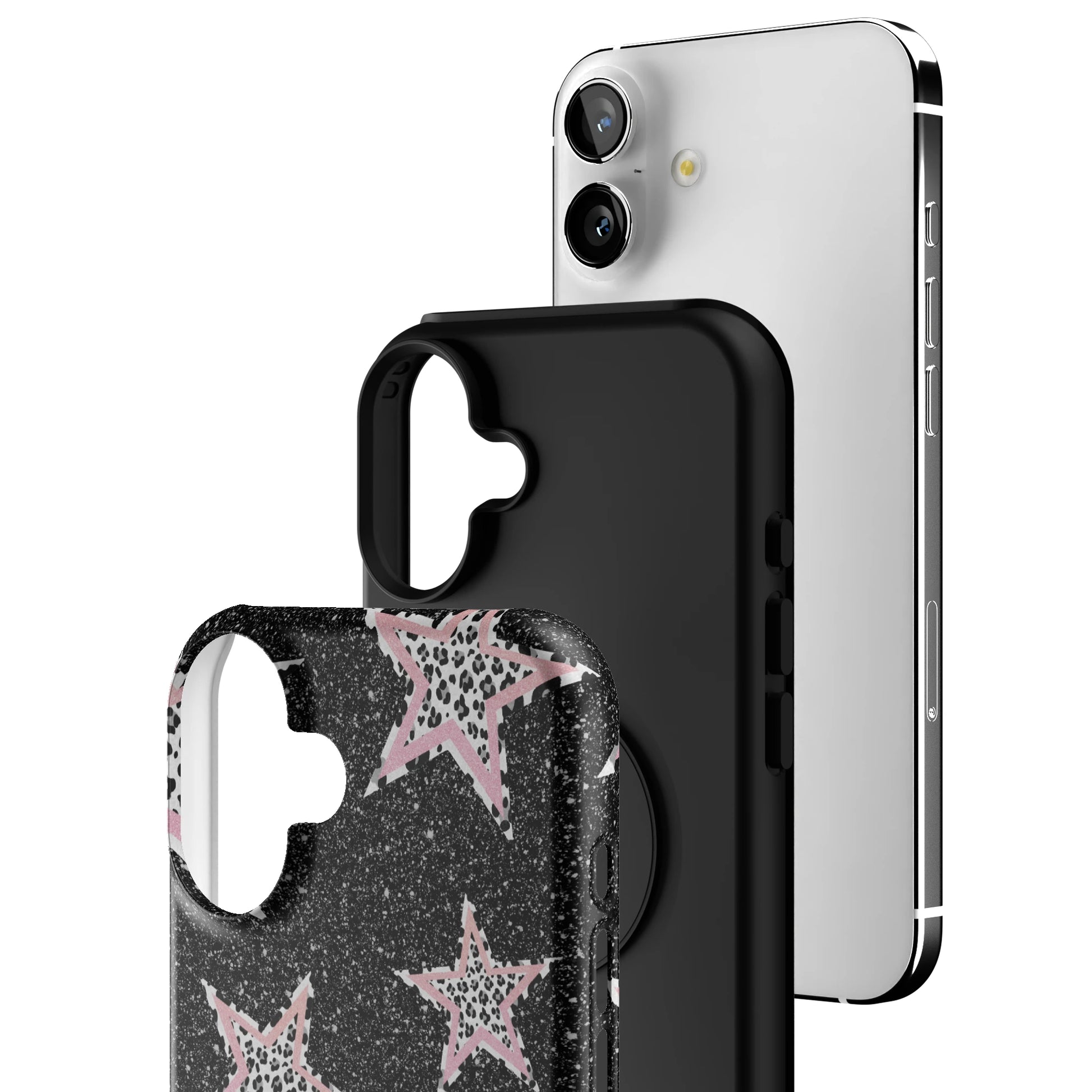 Pink Zebra Stars iPhone Case gallery - Iphone_16_Mini_Air_Plus_3