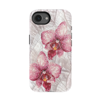 Pink Mosaic Orchids iPhone Case