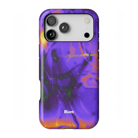 Violet Static iPhone Case