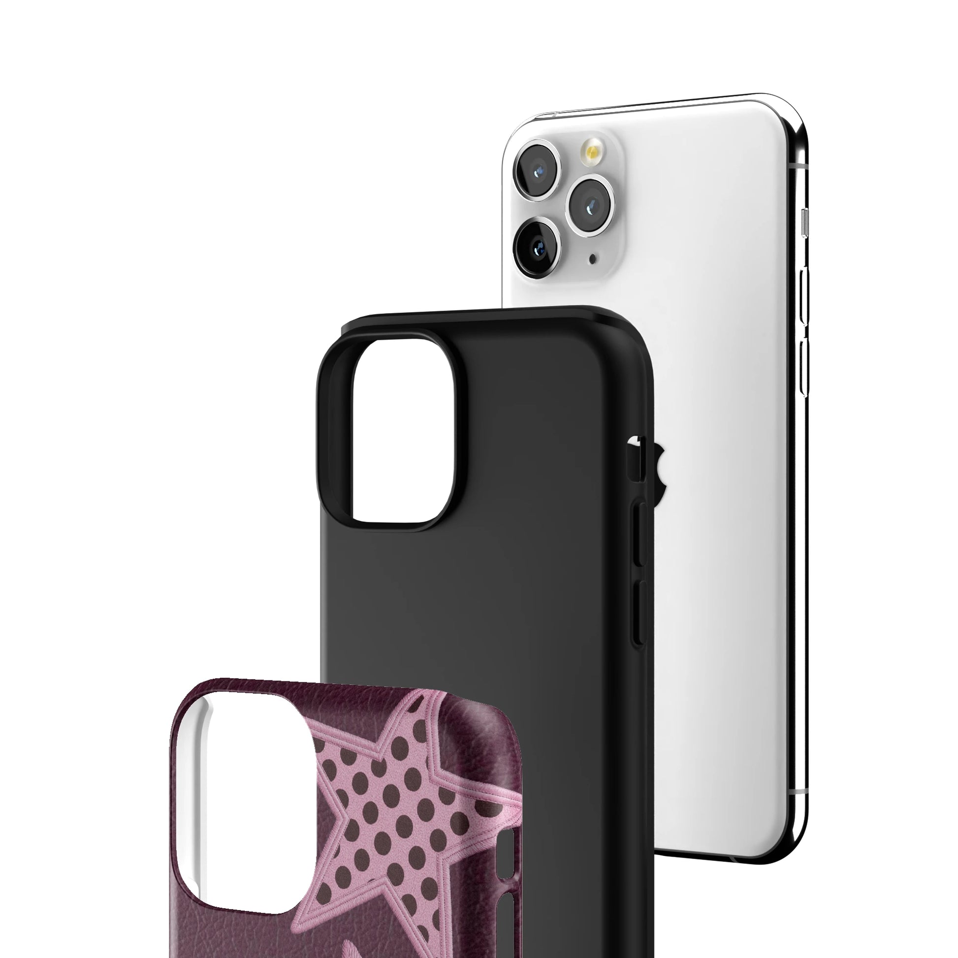 Plum Polka Star iPhone Case gallery - Iphone_11_Pro_3