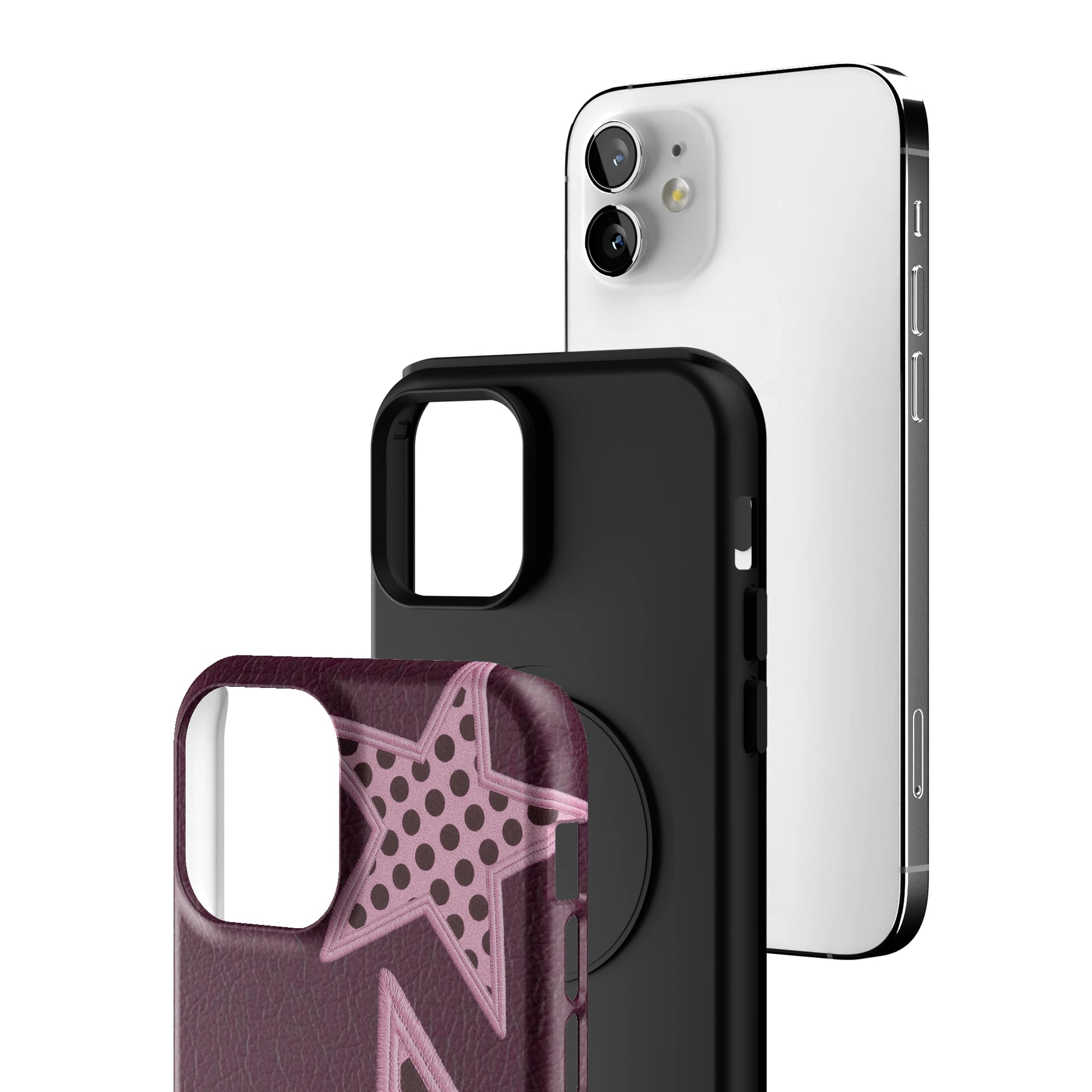 Plum Polka Star iPhone Case gallery - Iphone_12_Iphone_3