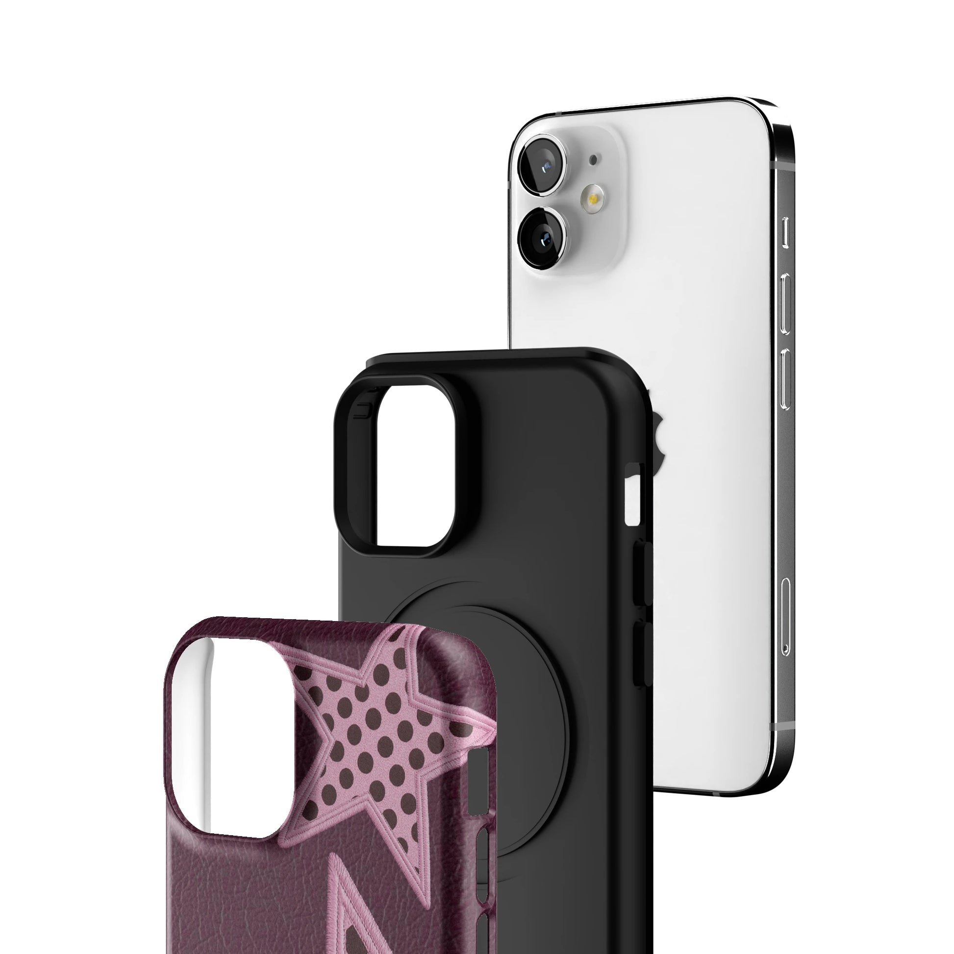 Plum Polka Star iPhone Case gallery - Iphone_12_Mini_Air_Plus_3