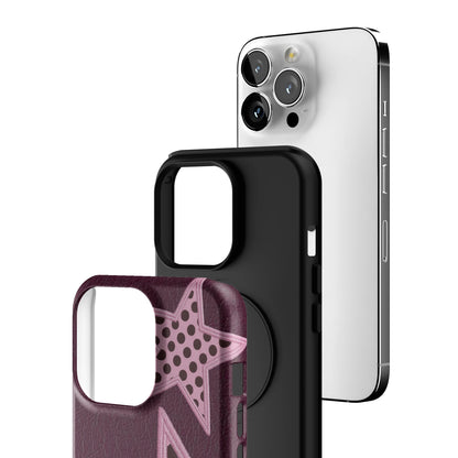 Plum Polka Star iPhone Case gallery - Iphone_13_Pro_3