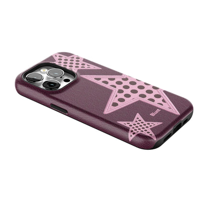 Plum Polka Star iPhone Case gallery - Iphone_14_Pro_2