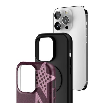 Plum Polka Star iPhone Case gallery - Iphone_14_Pro_3