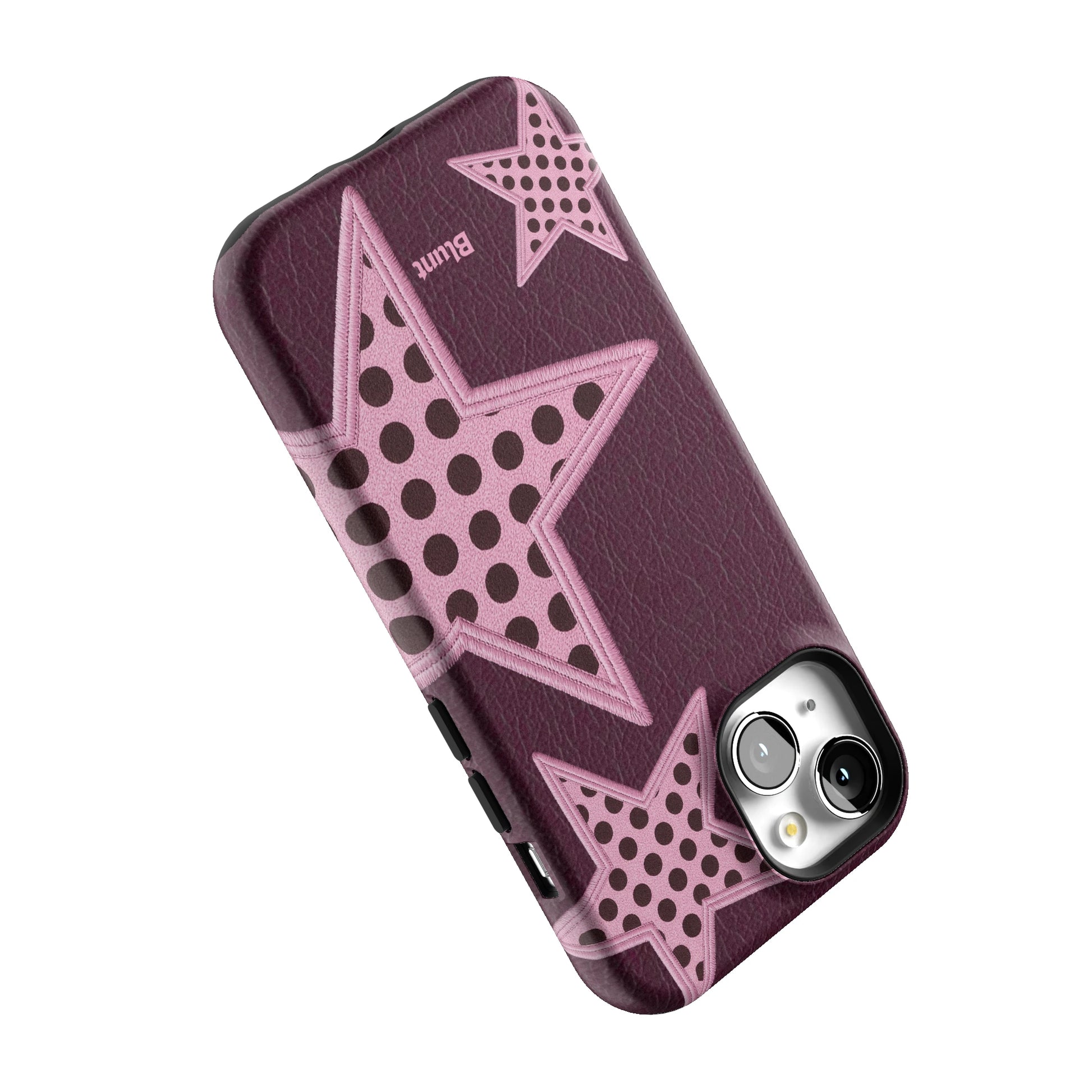Plum Polka Star iPhone Case gallery - Iphone_15_Iphone_5