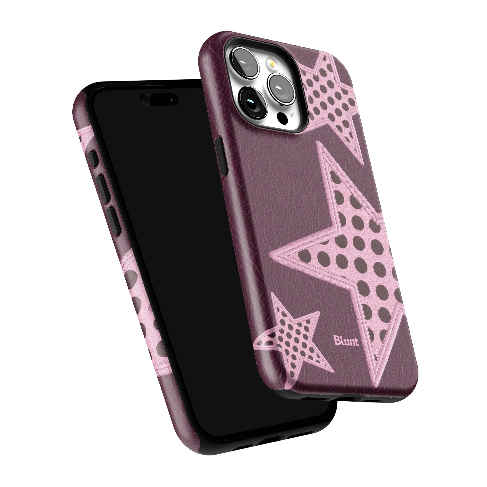 Plum Polka Star iPhone Case gallery - Iphone_15_Pro_Max_6