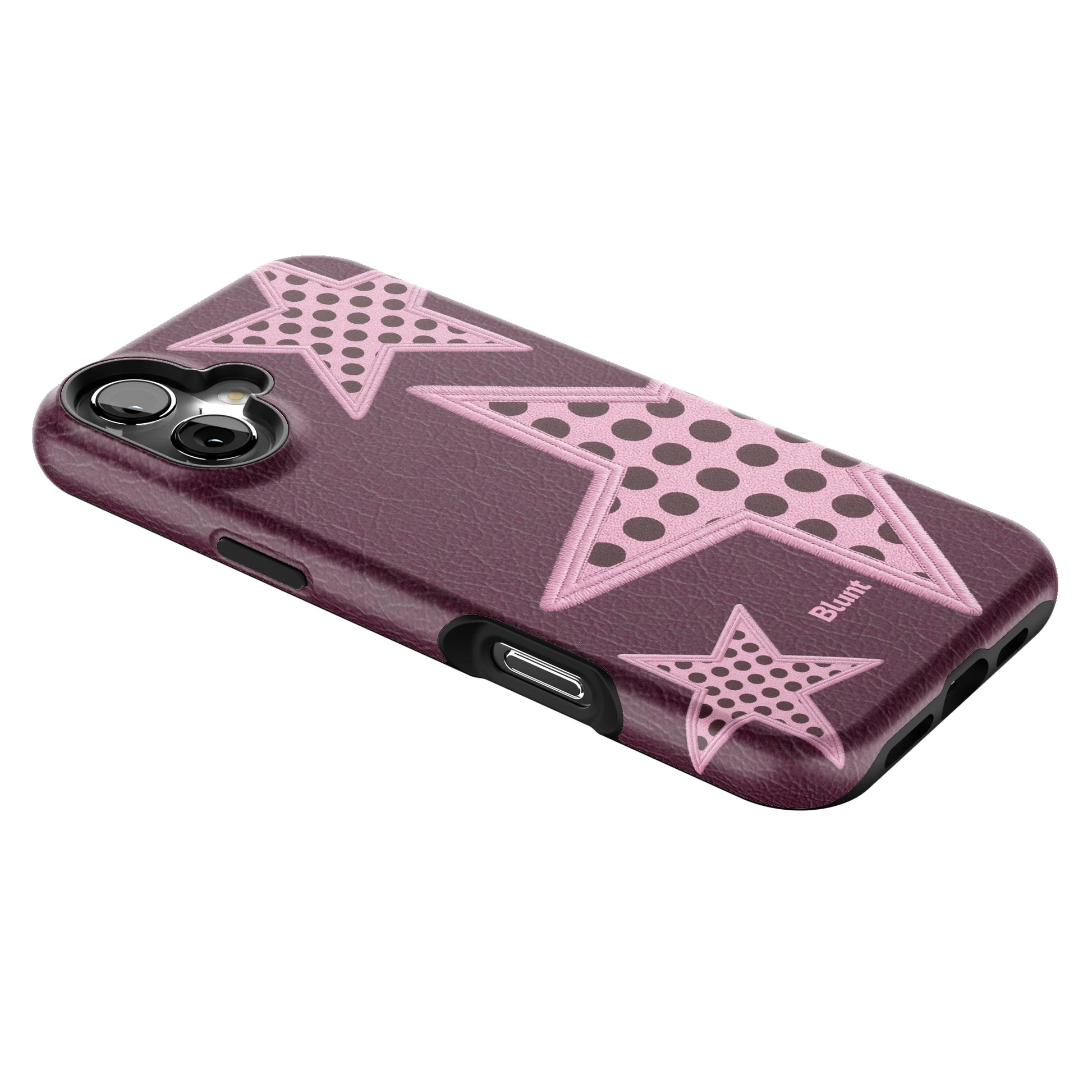 Plum Polka Star iPhone Case gallery - Iphone_16_Mini_Air_Plus_2
