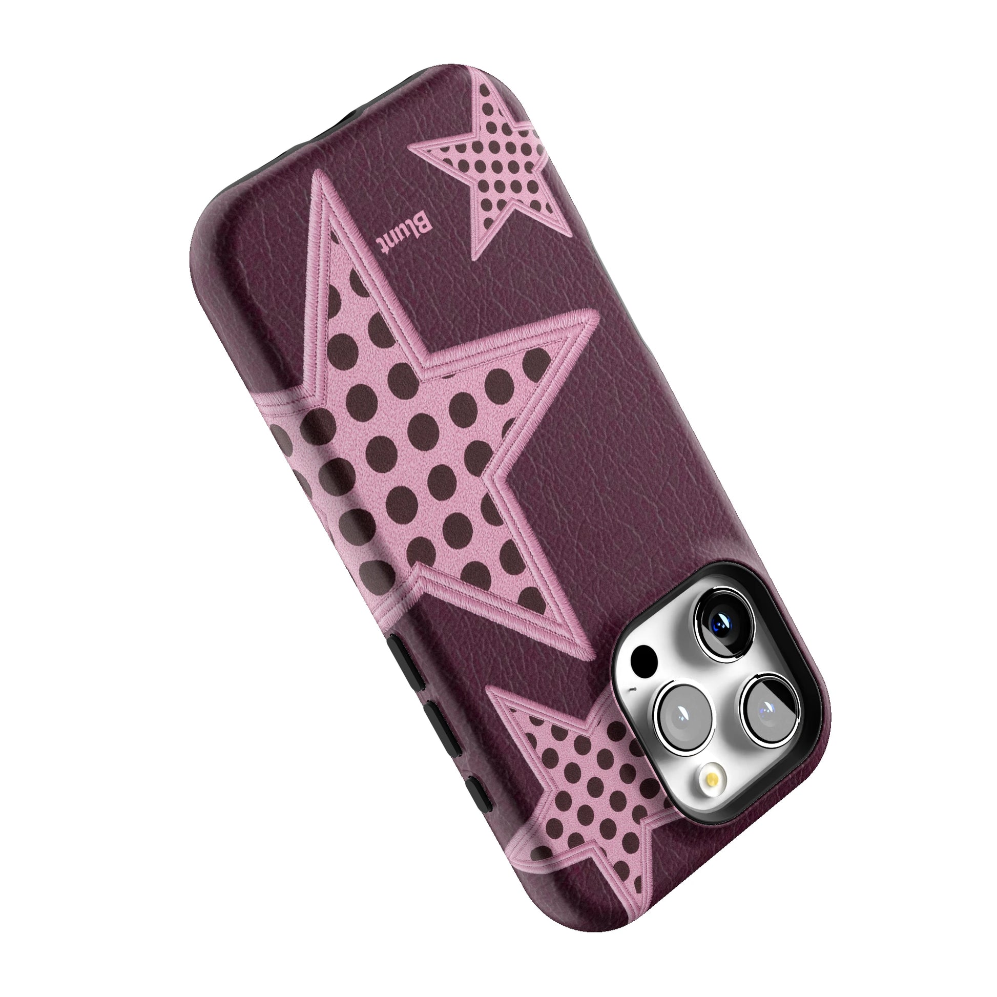 Plum Polka Star iPhone Case gallery - Iphone_16_Pro_5