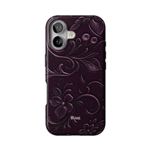 Plum Tooled Leather iPhone Case