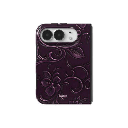plum-tooled-leather-iphone-case iPhone 18 Duo case, view 2