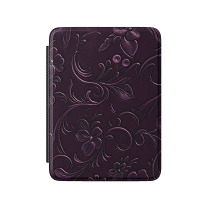 Plum Tooled Leather Kindle Case - Blunt Cases