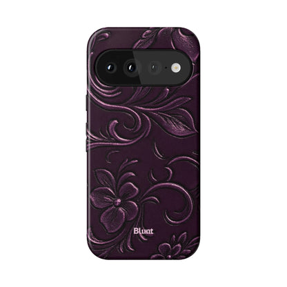 Plum Tooled Leather Pixel Case - Blunt Cases