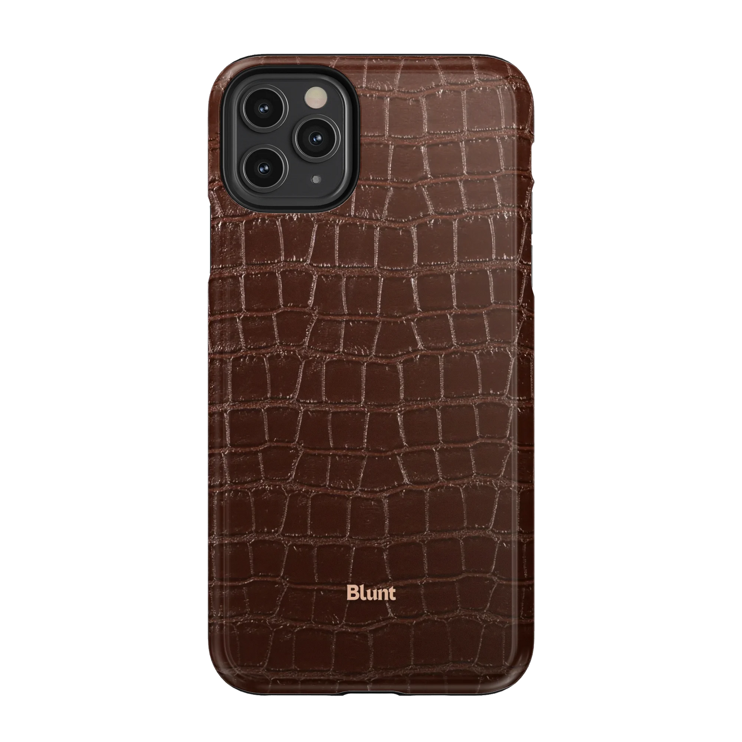 Chestnut Croc iPhone Case