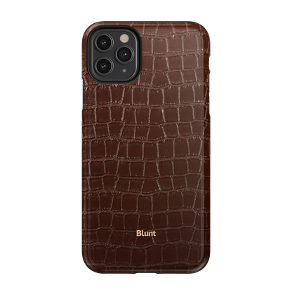 Chestnut Croc iPhone Case