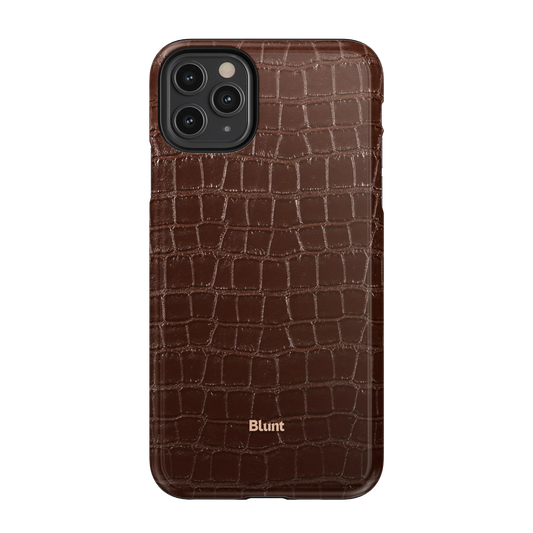 Chestnut Croc iPhone Case