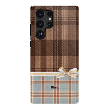 Mocha-Plaid-samsung-case-S22 Ultra-1