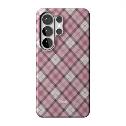 Pink Plaid Samsung Case