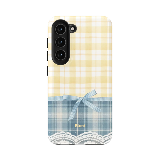 Blue-Lemonplaid-samsung-case-S23-1