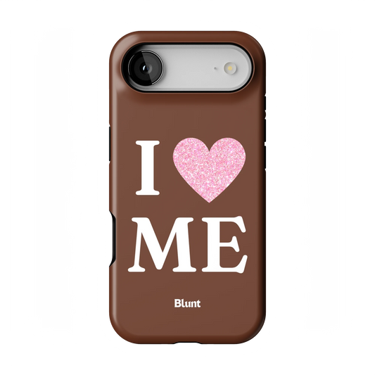 Brown I Love Me iPhone Case