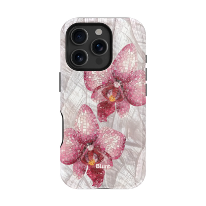 Pink Mosaic Orchids iPhone Case