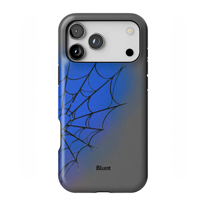 Grey Blue Web iPhone Case
