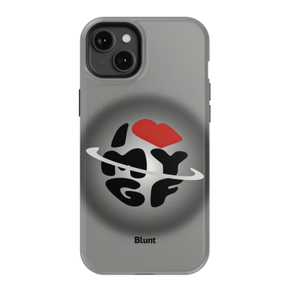 Grey Aura Girlfriend iPhone Case