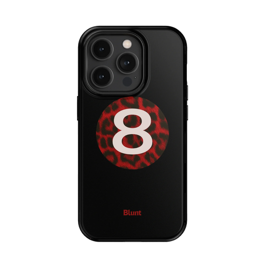 Red Cheetah Magic 8 iPhone Case