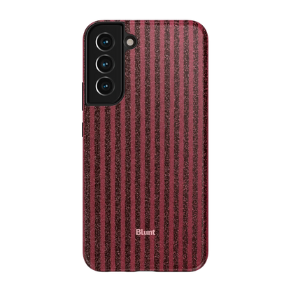 Red Sparkle Stripe Samsung Case
