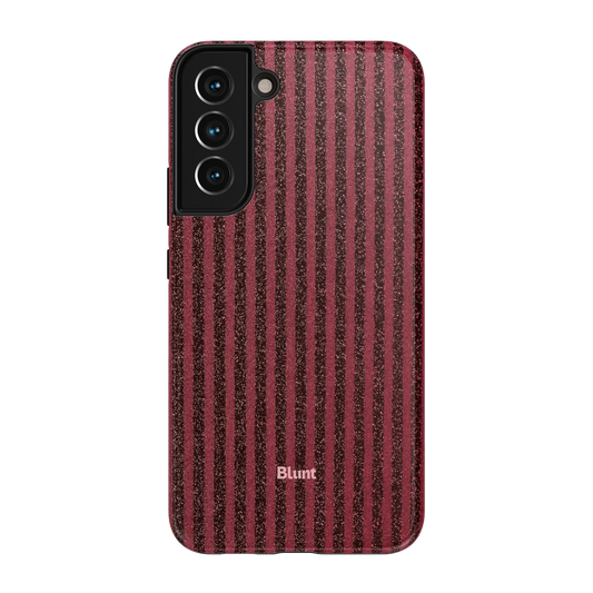 Red Sparkle Stripe Samsung Case