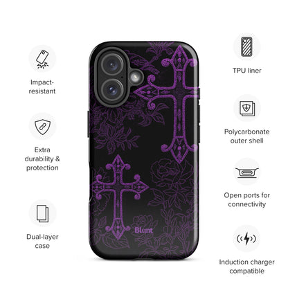 Purple Cross iPhone Case - Blunt Cases