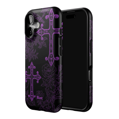 Purple Cross iPhone Case - Blunt Cases