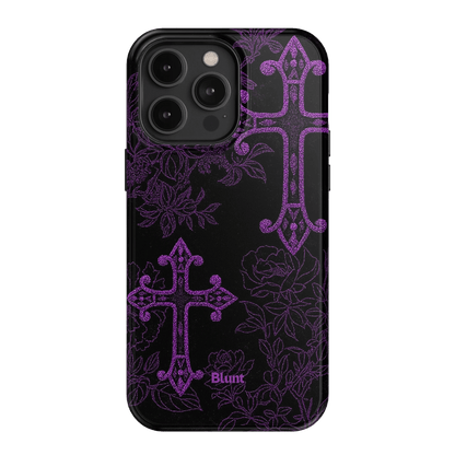 Purple Cross iPhone Case - Blunt Cases