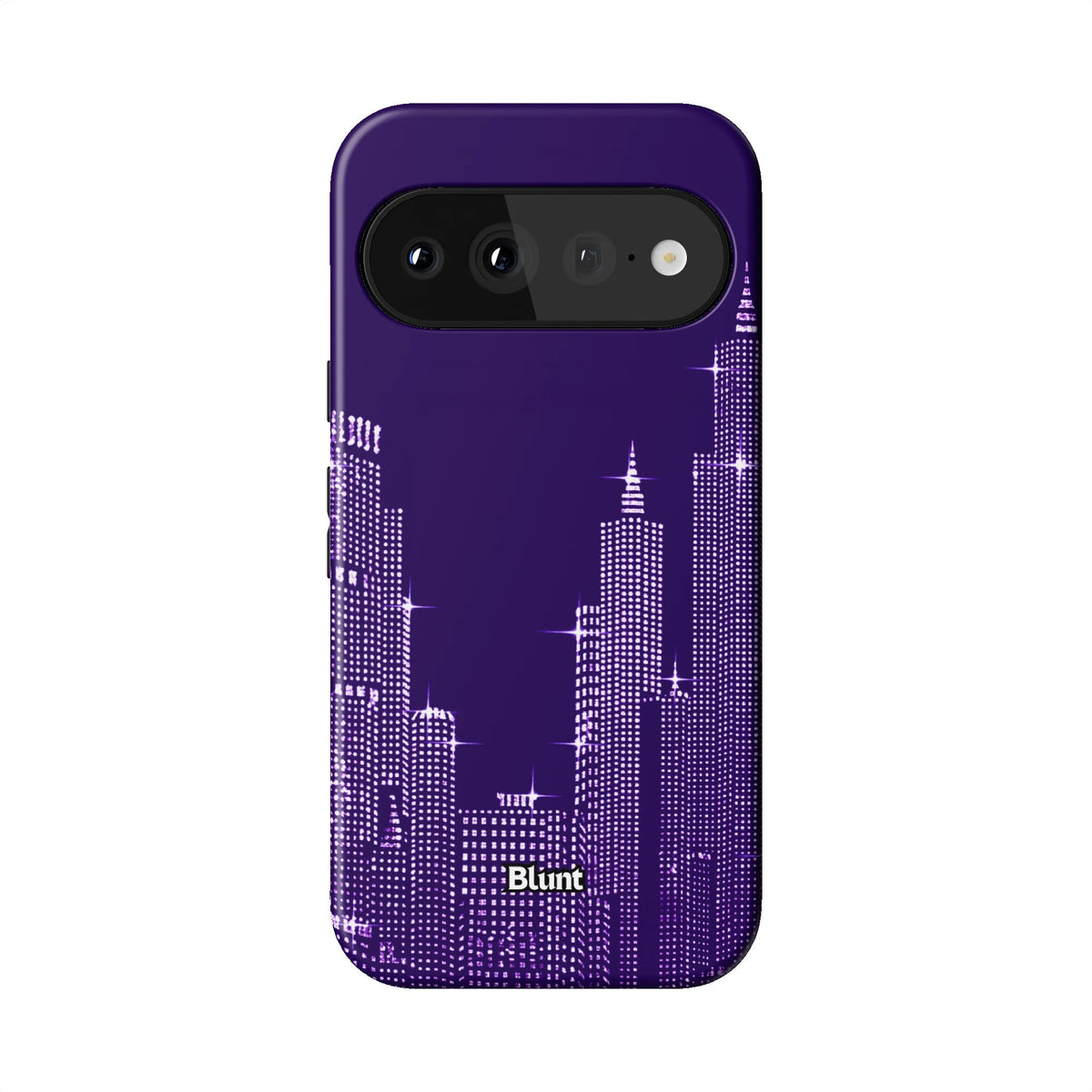 Purple Nyc Skyeline Pixel Case - Blunt Cases