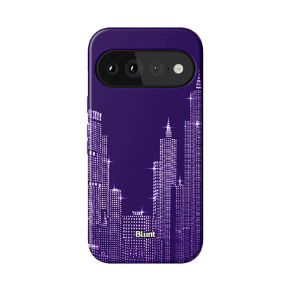 Purple Nyc Skyeline Pixel Case - Blunt Cases
