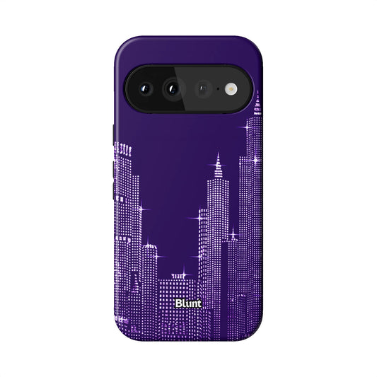 Purple Nyc Skyeline Pixel Case - Blunt Cases