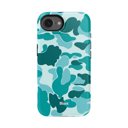 Aqua Camo iPhone Case