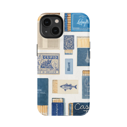 Teal flame iPhone Case