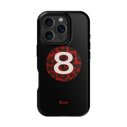 Red Cheetah Magic 8 iPhone Case